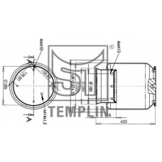 04.060.6106.330 TEMPLIN Кожух пневматической рессоры