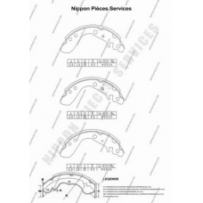 H350A07 NPS Комплект тормозных колодок