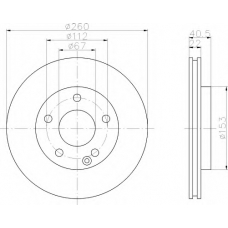 8DD 355 105-981 HELLA Тормозной диск