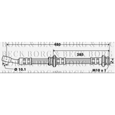 BBH7386 BORG & BECK Тормозной шланг