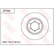 DF7292 TRW Тормозной диск