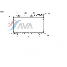 SU2071 AVA Радиатор, охлаждение двигателя