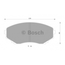 0 986 505 941 BOSCH Комплект тормозных колодок, дисковый тормоз