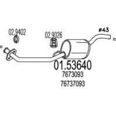 01.53640 MTS Средний глушитель выхлопных газов