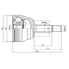 AW1510080A AYWIPARTS Шарнирный комплект, приводной вал