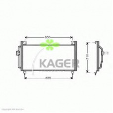 94-6294 KAGER Конденсатор, кондиционер