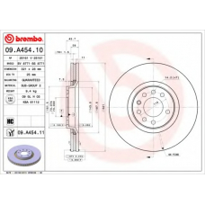 09.A454.11 BREMBO Тормозной диск