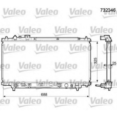 732346 VALEO Радиатор, охлаждение двигателя