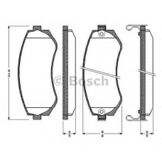 0 986 TB2 632 BOSCH Комплект тормозных колодок, дисковый тормоз