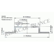 25653z KLAXCAR FRANCE Тормозной диск