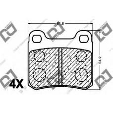 BP1175 DJ PARTS Комплект тормозных колодок, дисковый тормоз