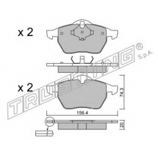 188.2 TRUSTING Комплект тормозных колодок, дисковый тормоз