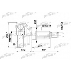 PCV1069 PATRON Шарнирный комплект, приводной вал