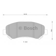 0 986 AB1 386 BOSCH Комплект тормозных колодок, дисковый тормоз