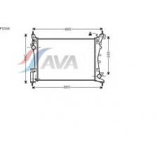 FT2318 AVA Радиатор, охлаждение двигателя