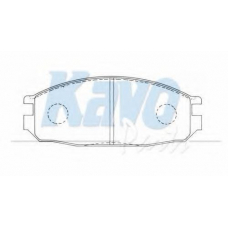 BP-6596 KAVO PARTS Комплект тормозных колодок, дисковый тормоз