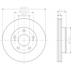 8DD 355 104-561 HELLA PAGID Тормозной диск