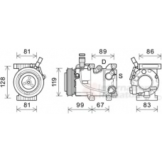 8200K414 VAN WEZEL Компрессор, кондиционер