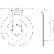 8DD 355 105-791 HELLA PAGID Тормозной диск