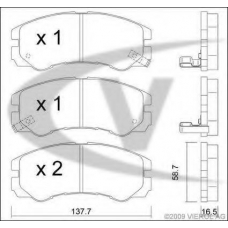 V40-8036 VEMO/VAICO Комплект тормозных колодок, дисковый тормоз