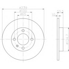 8DD 355 104-191 HELLA Тормозной диск