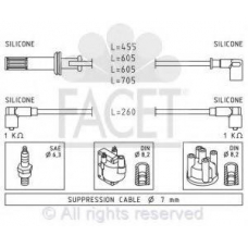 4.8455 FACET Ккомплект проводов зажигания