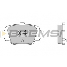 BP2560 BREMSI Комплект тормозных колодок, дисковый тормоз