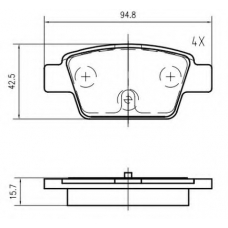 K425901 Vema Комплект тормозных колодок, дисковый тормоз