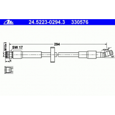 24.5223-0294.3 ATE Тормозной шланг