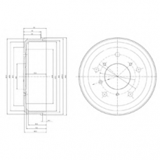 BF166 DELPHI Тормозной барабан