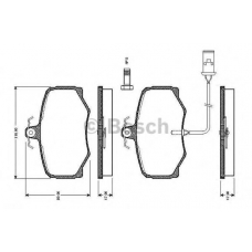 0 986 TB2 580 BOSCH Комплект тормозных колодок, дисковый тормоз