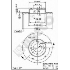 BS 7215 BRECO Тормозной диск