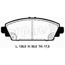 IBD-1489 IPS Parts Комплект тормозных колодок, дисковый тормоз