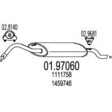 01.97060 MTS Глушитель выхлопных газов конечный