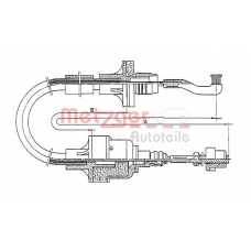11.2551 METZGER Трос, управление сцеплением