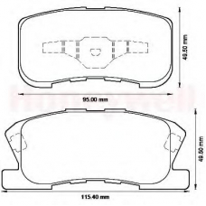 572565B BENDIX Комплект тормозных колодок, дисковый тормоз