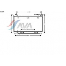 DN2305 AVA Радиатор, охлаждение двигателя