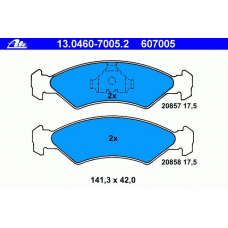 13.0460-7005.2 ATE Комплект тормозных колодок, дисковый тормоз