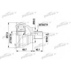 PCV1463 PATRON Шарнирный комплект, приводной вал