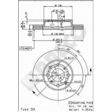 BS 7996 BRECO Тормозной диск