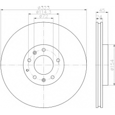 8DD 355 115-201 HELLA Тормозной диск