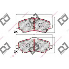 BP1968 DJ PARTS Комплект тормозных колодок, дисковый тормоз