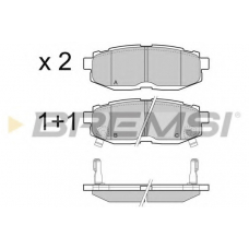 BP3408 BREMSI Комплект тормозных колодок, дисковый тормоз