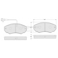 FB211161 FLENNOR Комплект тормозных колодок, дисковый тормоз