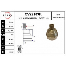 CV22189K EAI Шарнирный комплект, приводной вал