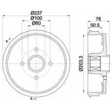 MBD289 MINTEX Тормозной барабан