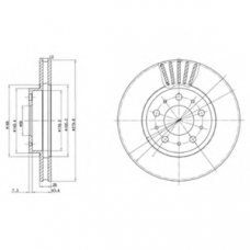 BG2841 DELPHI Тормозной диск