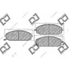 BP1033 DJ PARTS Комплект тормозных колодок, дисковый тормоз