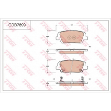GDB7899 TRW Комплект тормозных колодок, дисковый тормоз