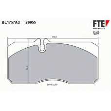 BL1757A2 FTE Комплект тормозных колодок, дисковый тормоз